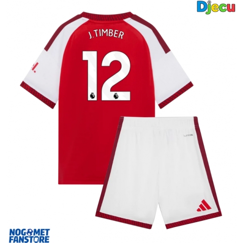 Arsenal Jurrien Timber #12 Domaci Dres za djecu 2026-27 Kratak Rukav (+ Kratke hlače)